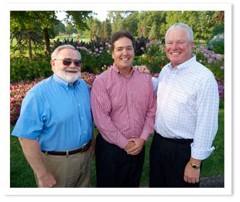 Inset-Wayne-MGMT Wayne Homes Exexcutive Team (left to right) Bill Post, COO; George Murphy, President; Dave Logsdon, CEO