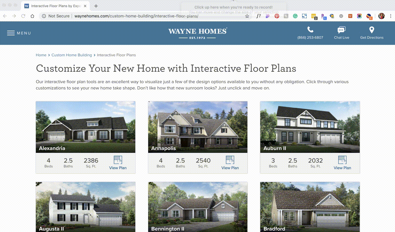 Interactive floor plans let you design your new home