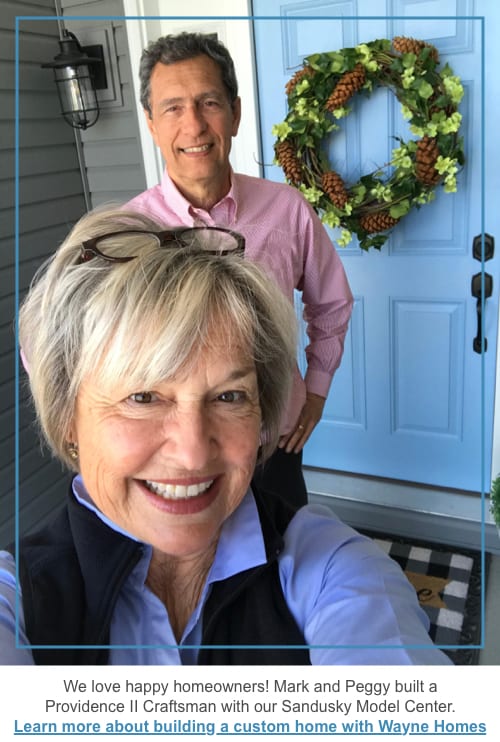 Mark and Peggy Caputo in front of their Wayne Home