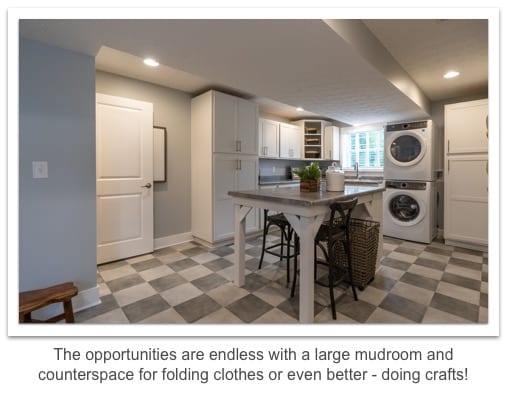 mudroom counter space