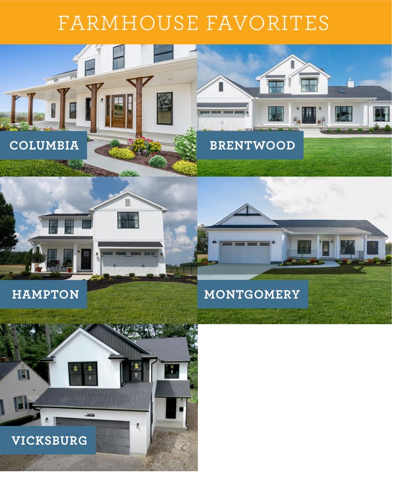 Favorite farmhouse custom home designs