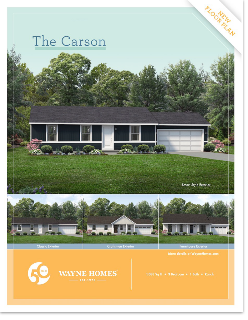 Carson floor plan brochure