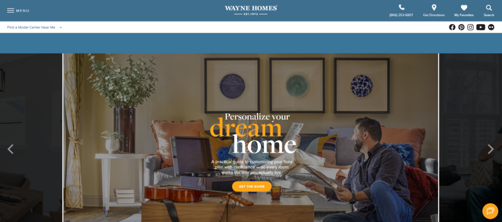 Wayne Homes Revamps Homepage to Showcase Expert Custom Home Building & Design-Build Services
