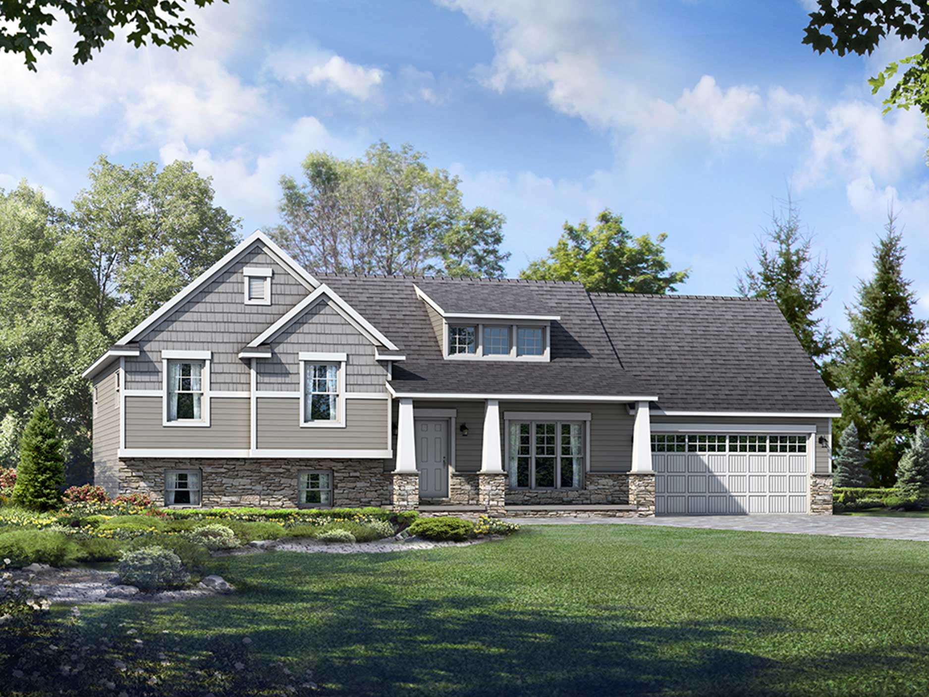 Custom Home Floor Plans: The Brighton Split-Level | Wayne ...