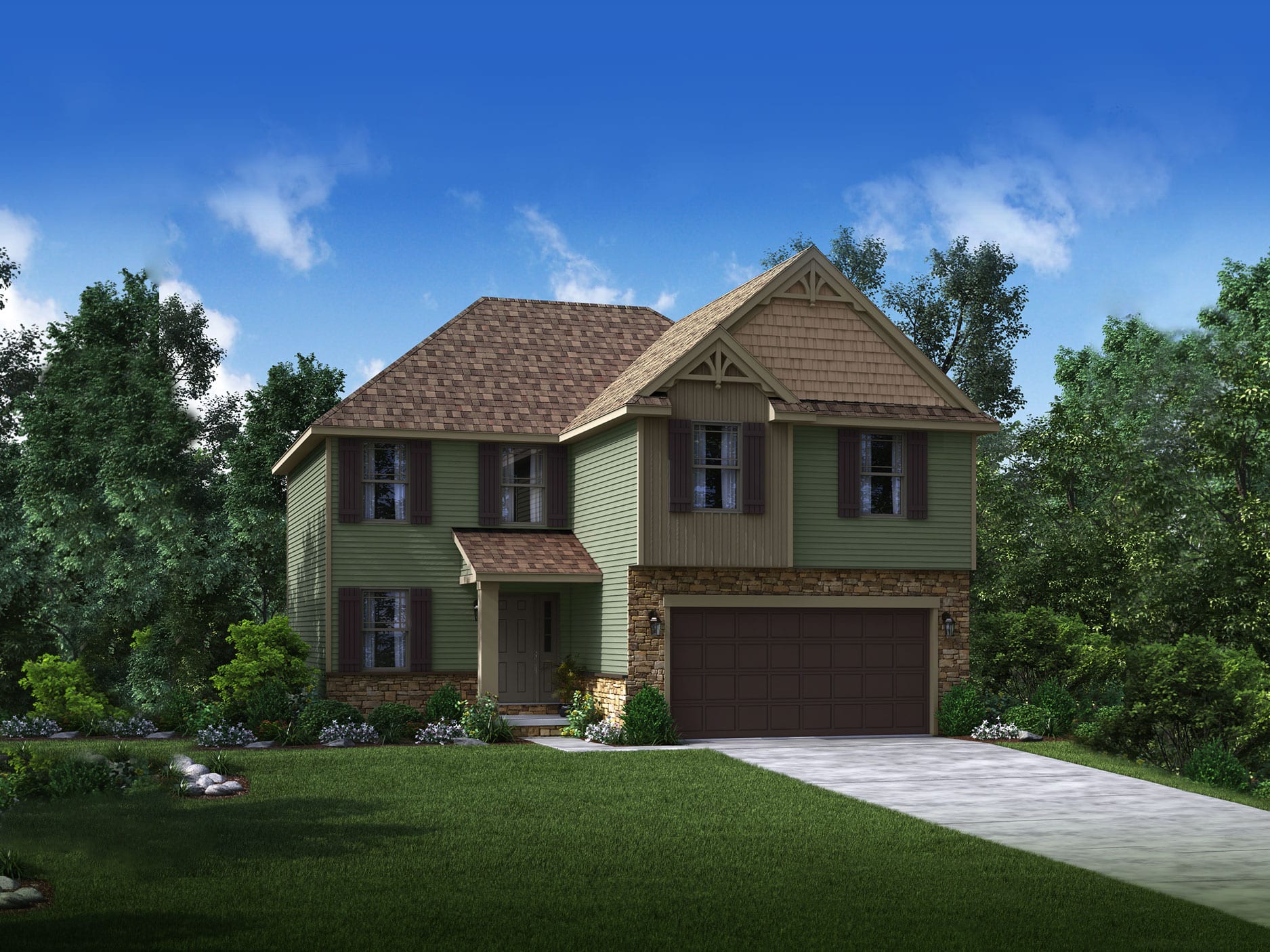 Es Floor Plan Two Story Custom Home Wayne Homes Homestead Elevation