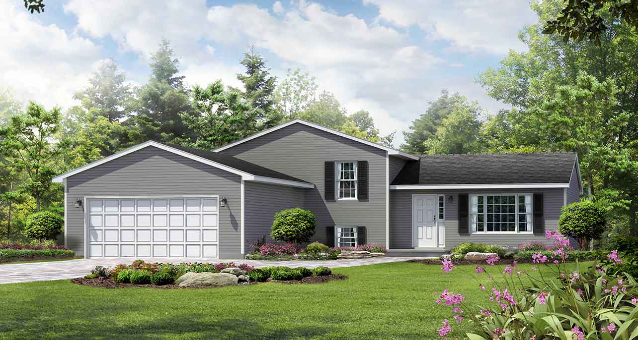 Princeton II Floor Plan SplitLevel Custom Home Wayne Homes