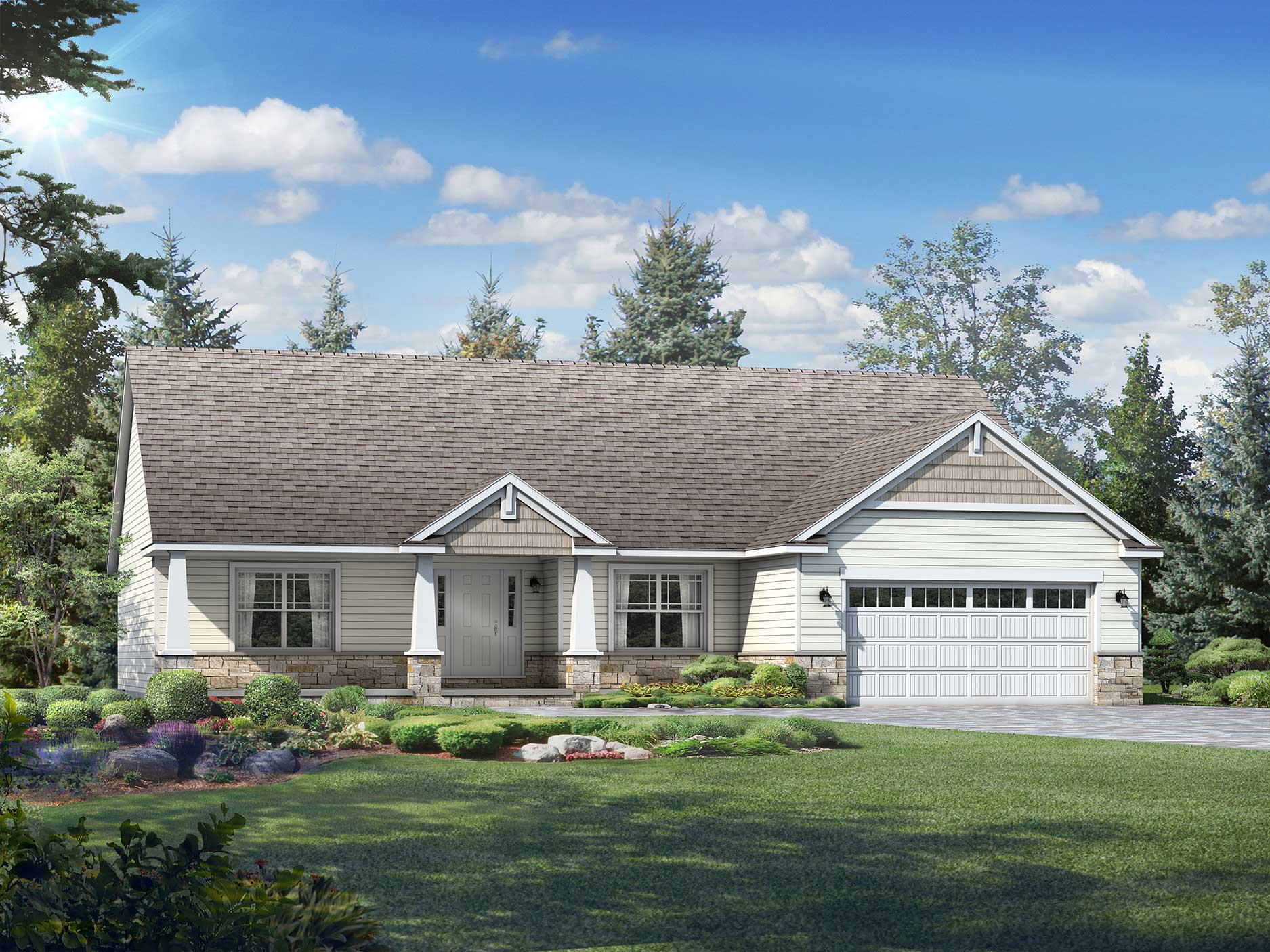 Yorktown Floor Plan Ranch Custom Home Wayne Homes