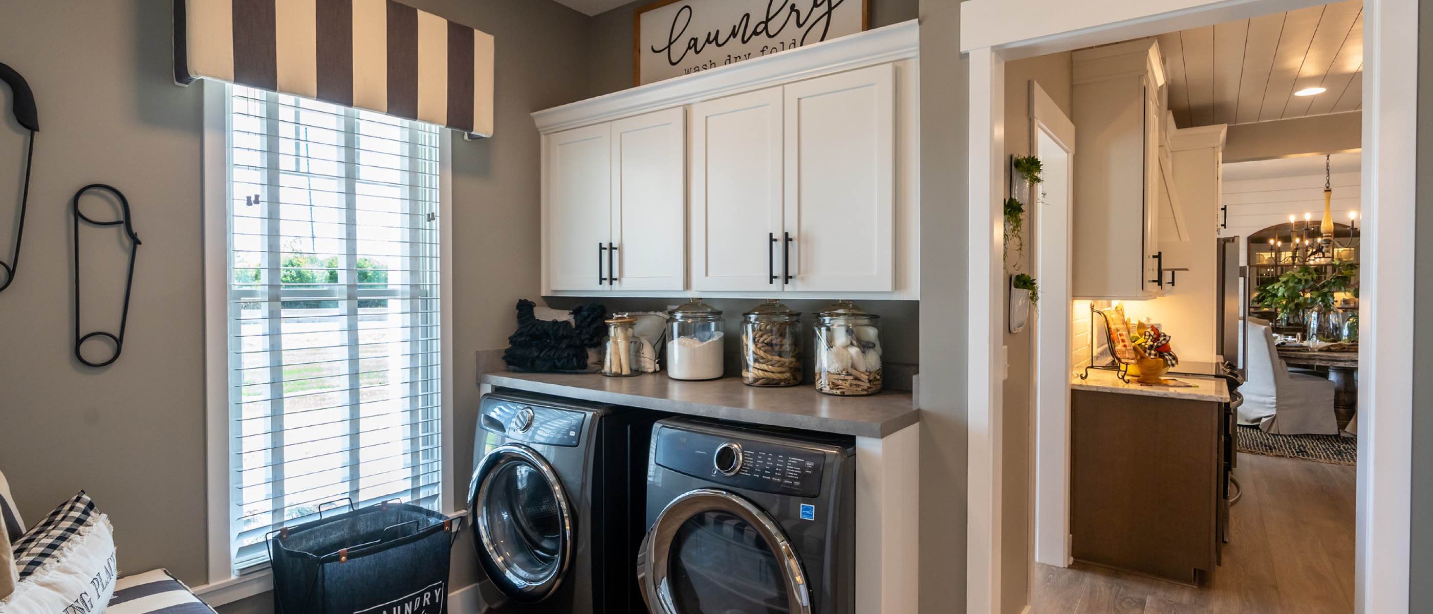 contemporary laundry room