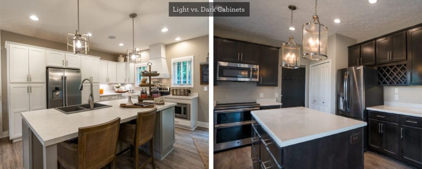 light vs. dark cabinets