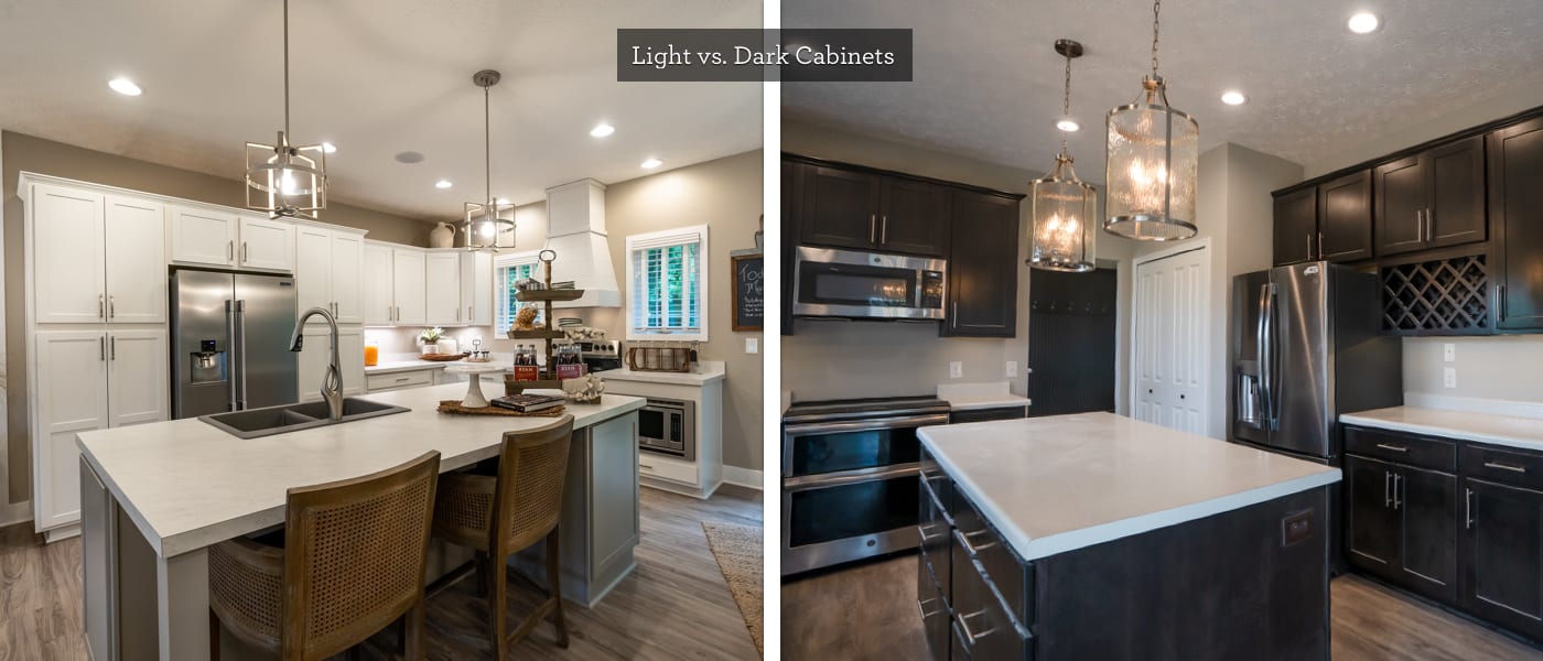 light vs. dark cabinets