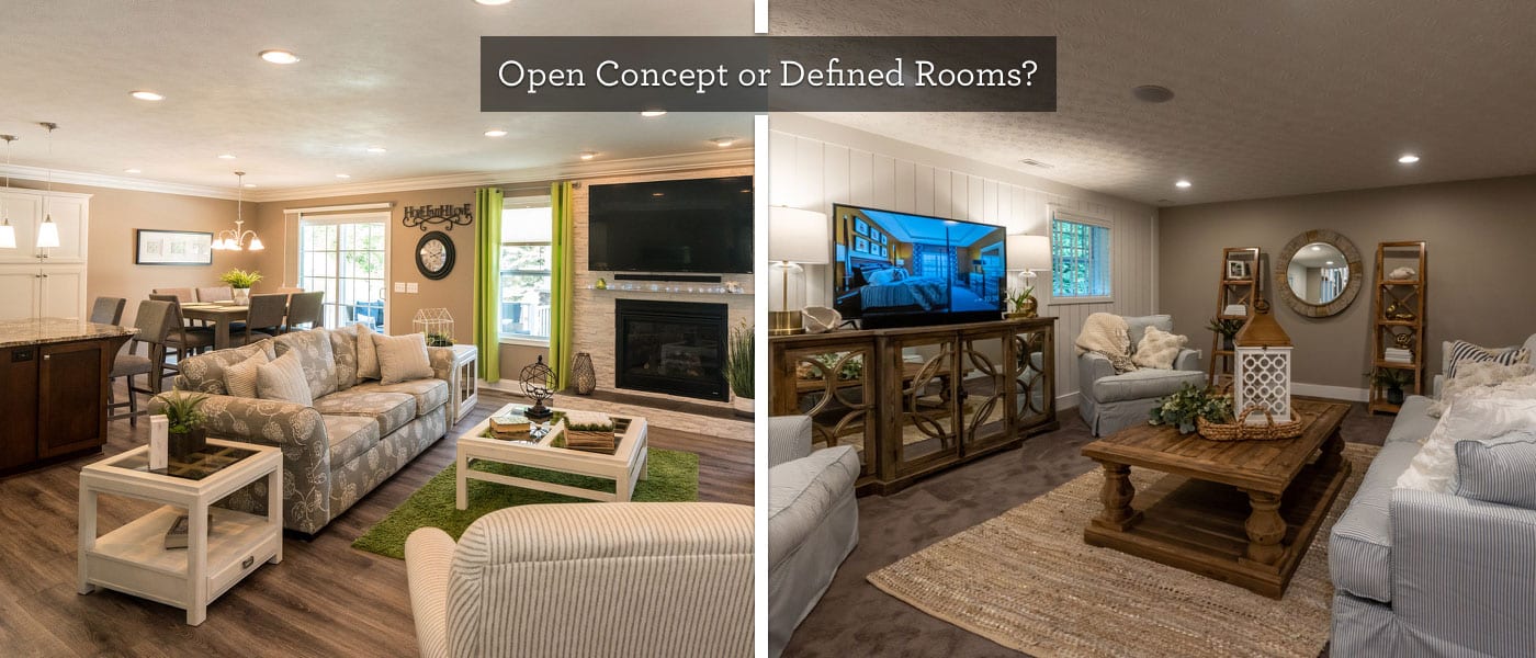 The Great Debate Open Concept vs. Defined Rooms Wayne Homes