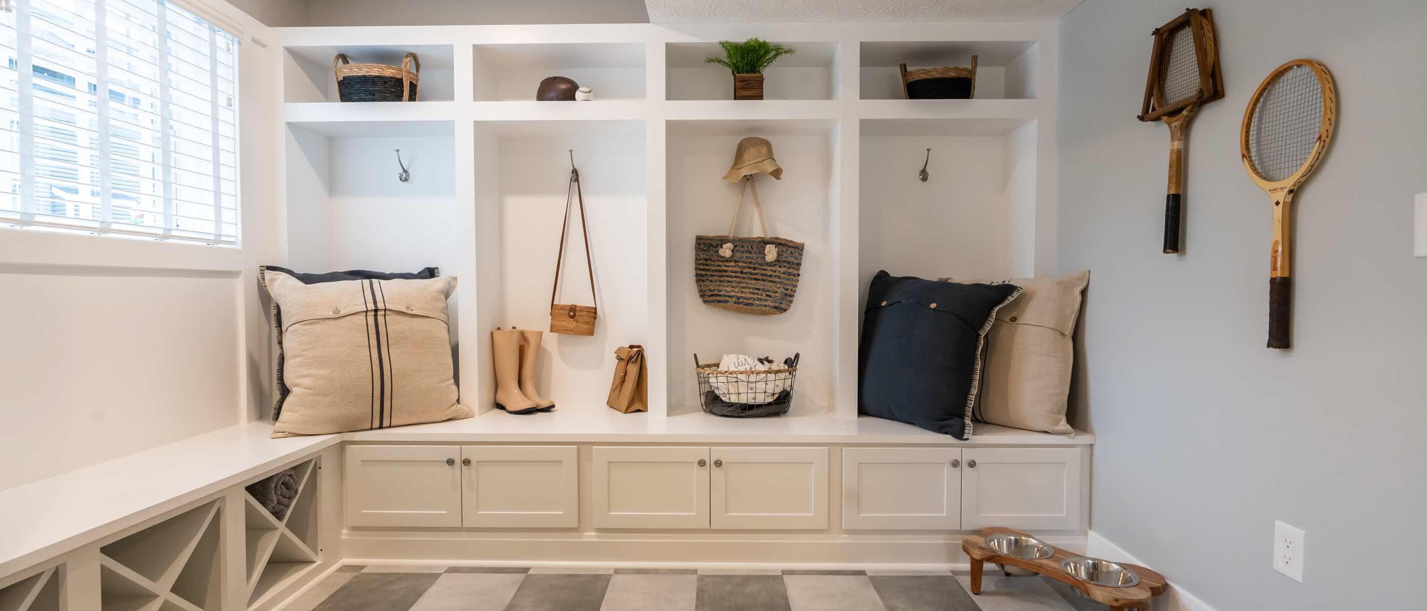 Mudroom In Formal Living Room Space