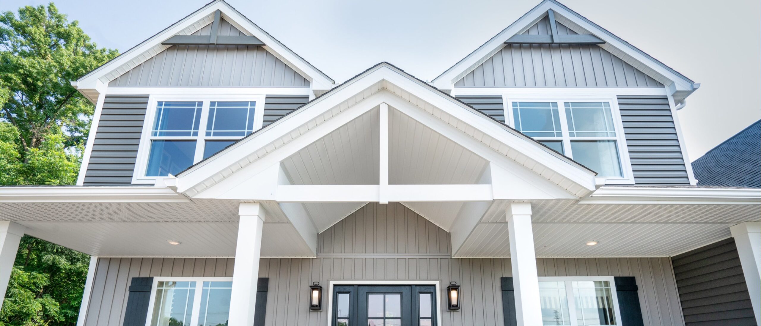 Architectural detail of a new home