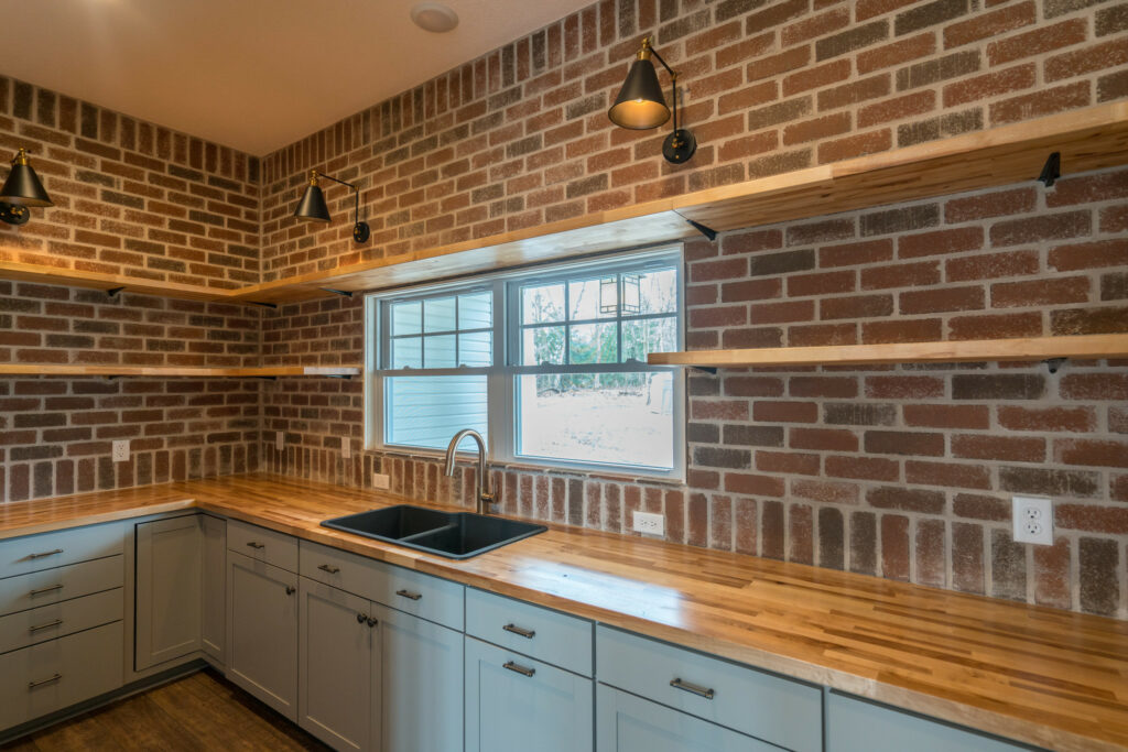 floating wall shelves kitchen